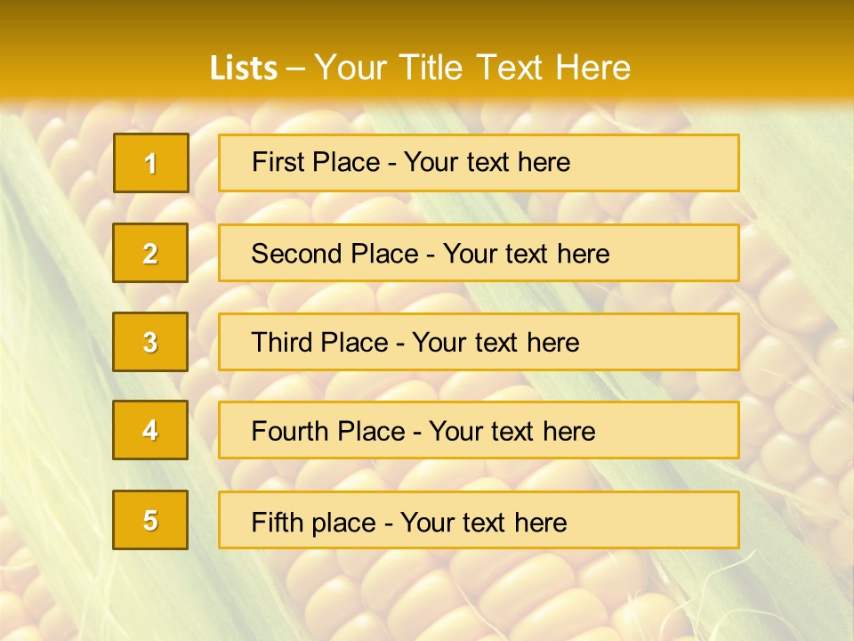 Imagem De Milho PowerPoint Template