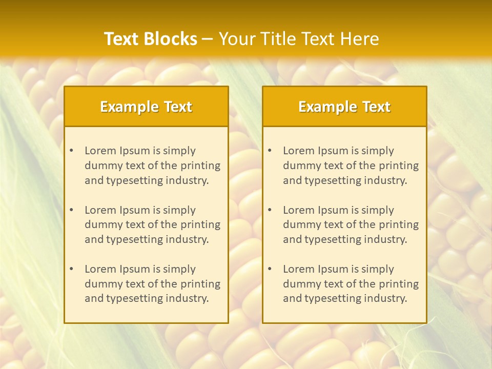 Imagem De Milho PowerPoint Template