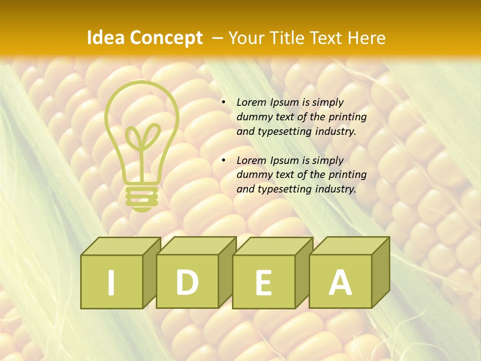 Imagem De Milho PowerPoint Template