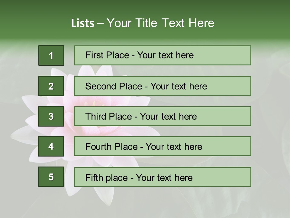 Water Lily PowerPoint Template