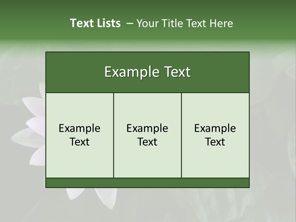 Water Lily PowerPoint Template