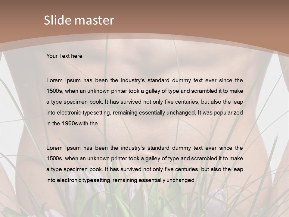 Man With Flowers PowerPoint Template