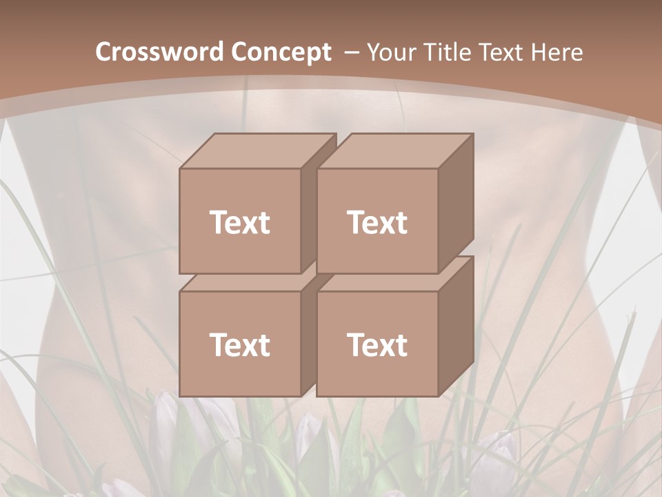 Man With Flowers PowerPoint Template