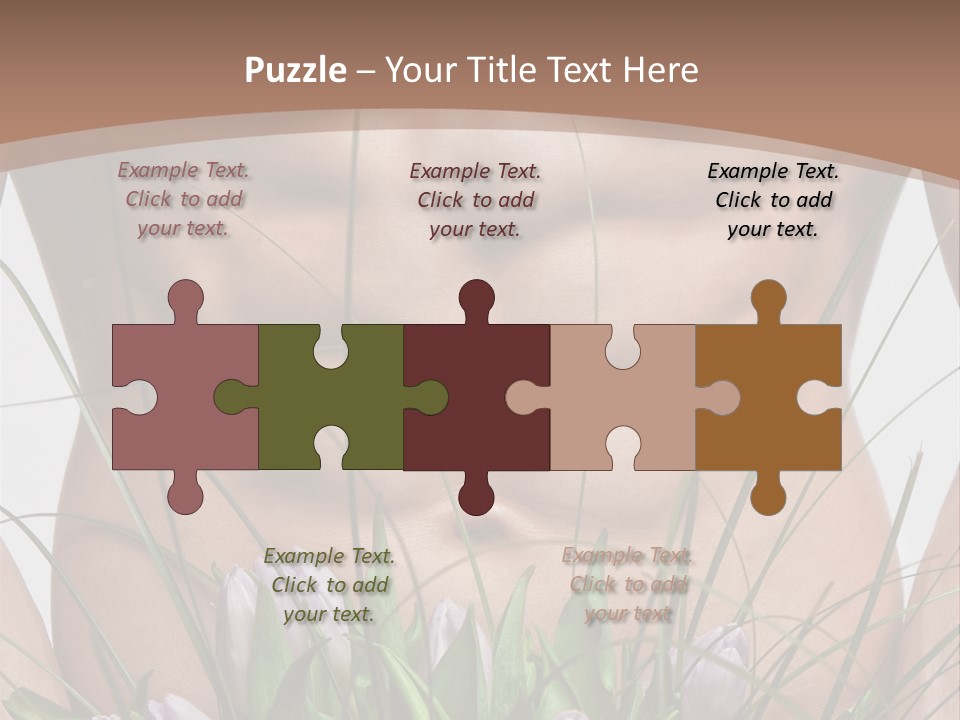 Man With Flowers PowerPoint Template