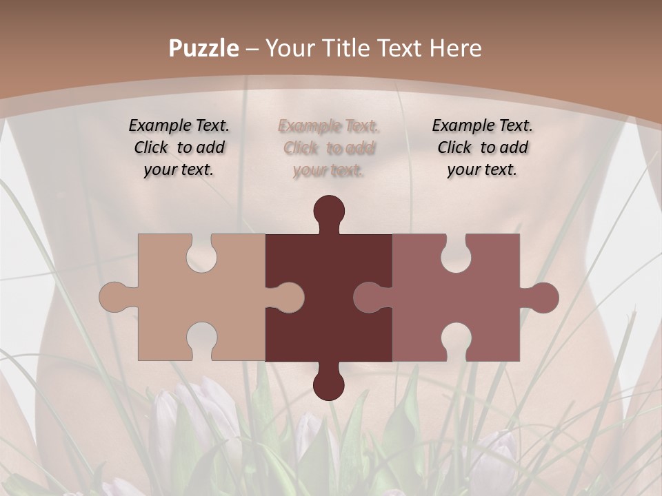 Man With Flowers PowerPoint Template