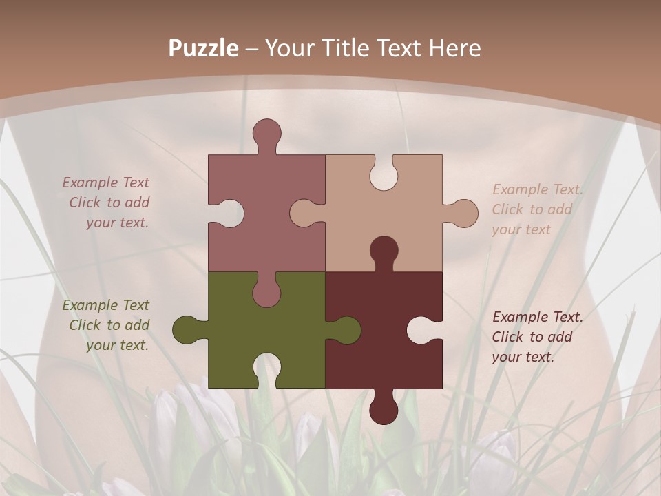 Man With Flowers PowerPoint Template