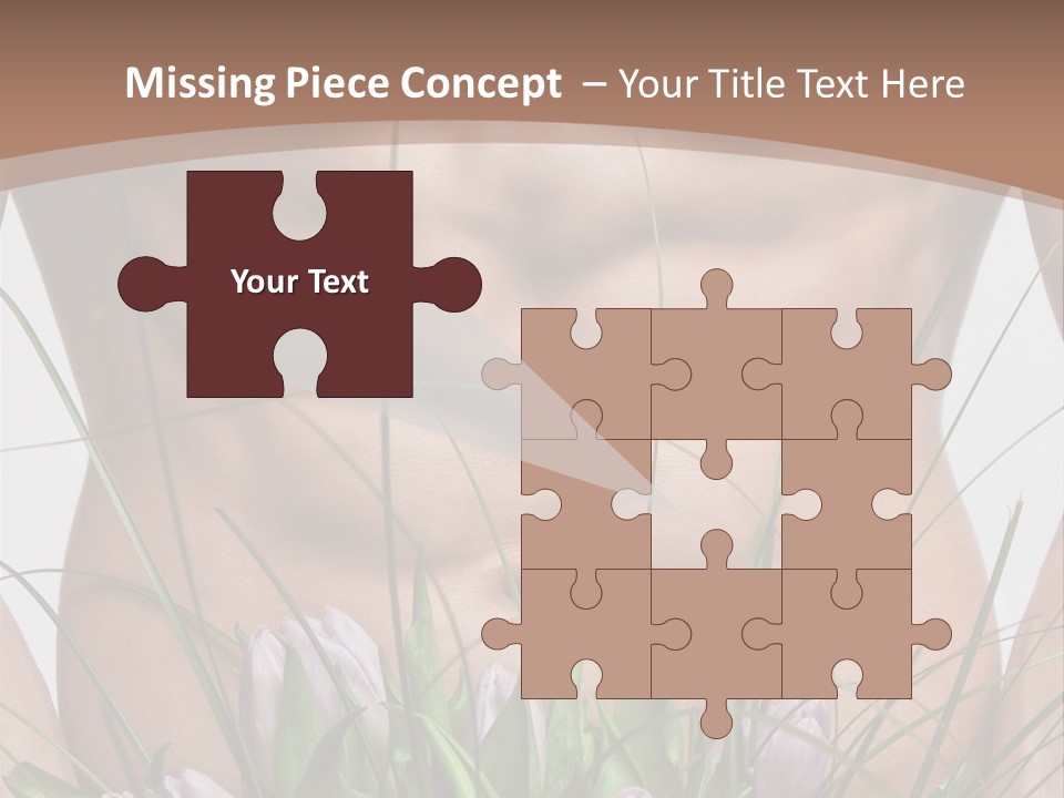 Man With Flowers PowerPoint Template