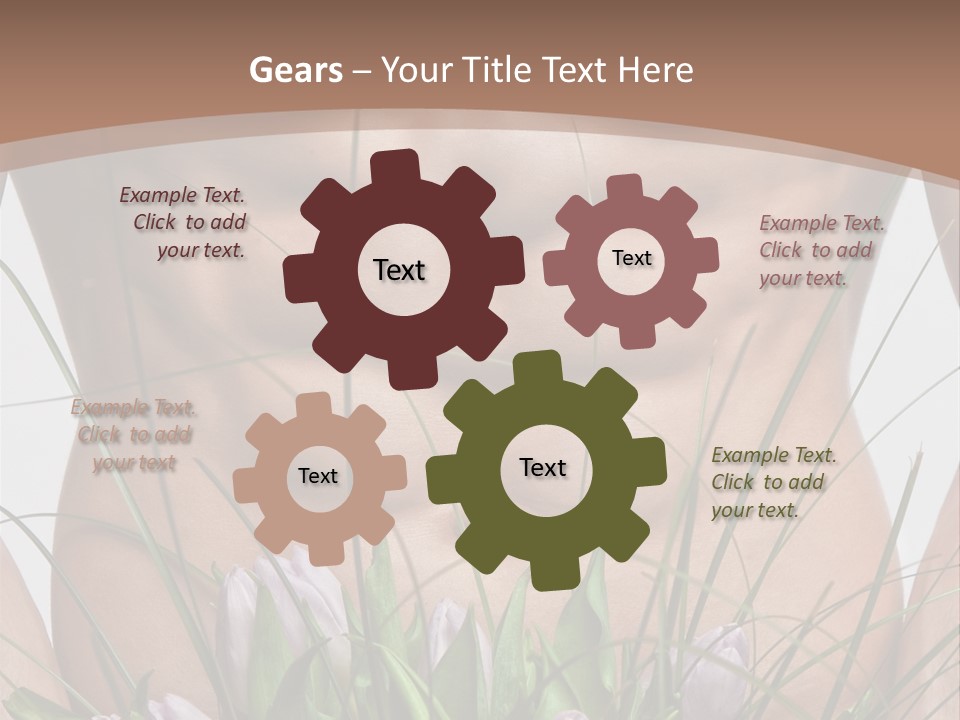 Man With Flowers PowerPoint Template