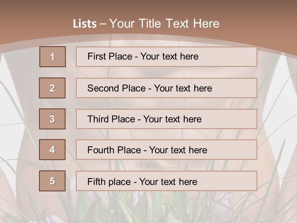 Man With Flowers PowerPoint Template