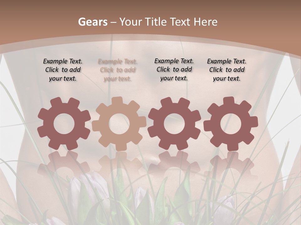 Man With Flowers PowerPoint Template