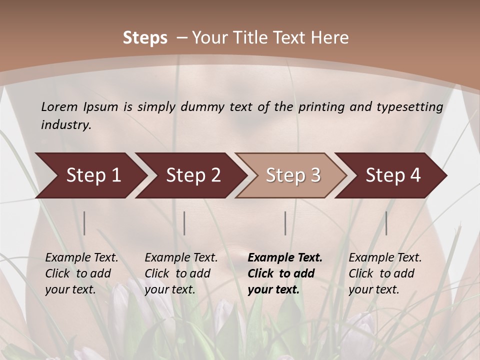 Man With Flowers PowerPoint Template