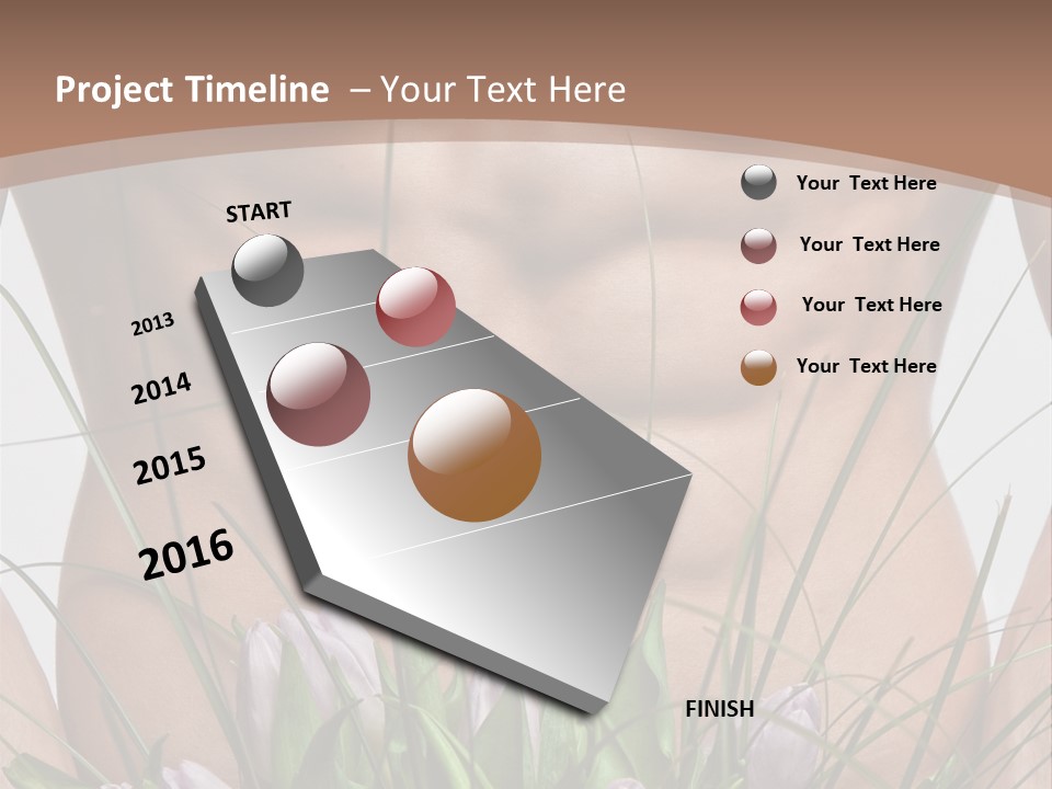 Man With Flowers PowerPoint Template