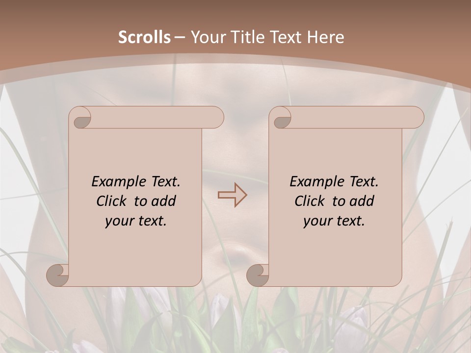 Man With Flowers PowerPoint Template