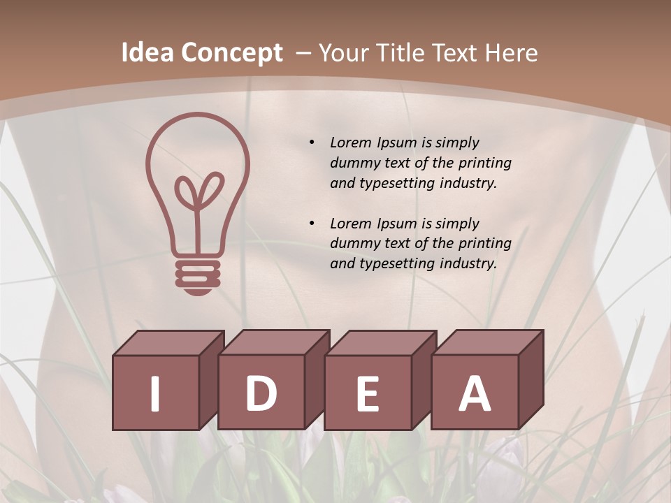 Man With Flowers PowerPoint Template