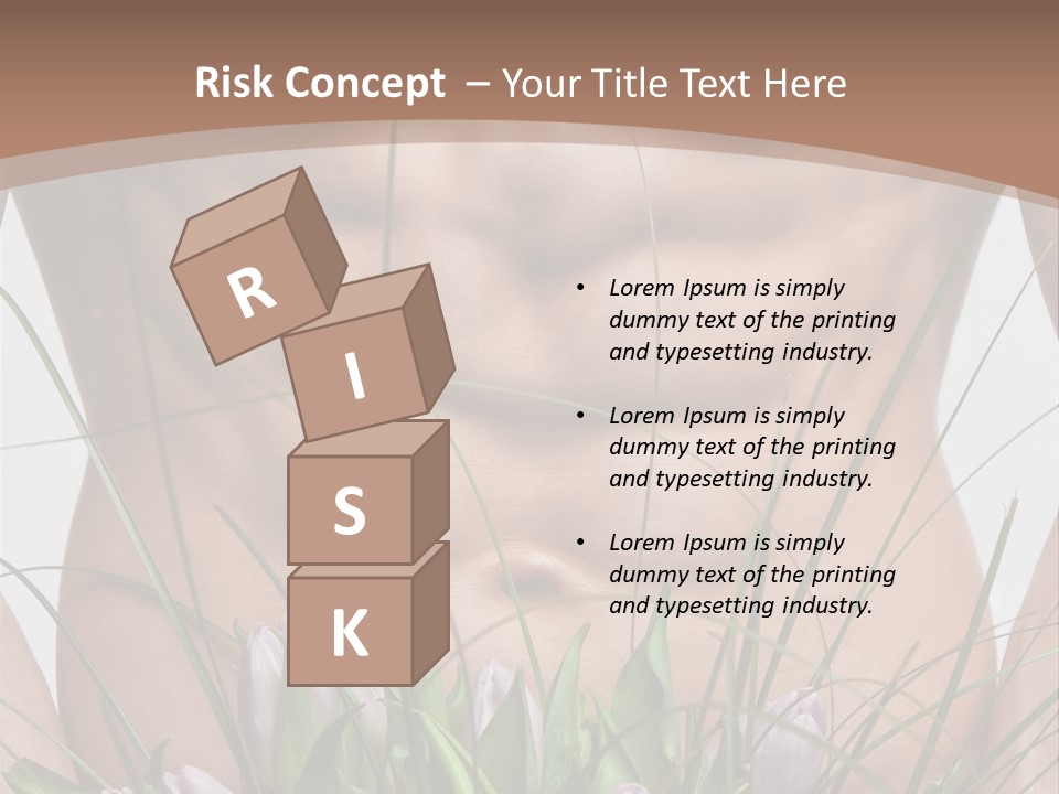 Man With Flowers PowerPoint Template