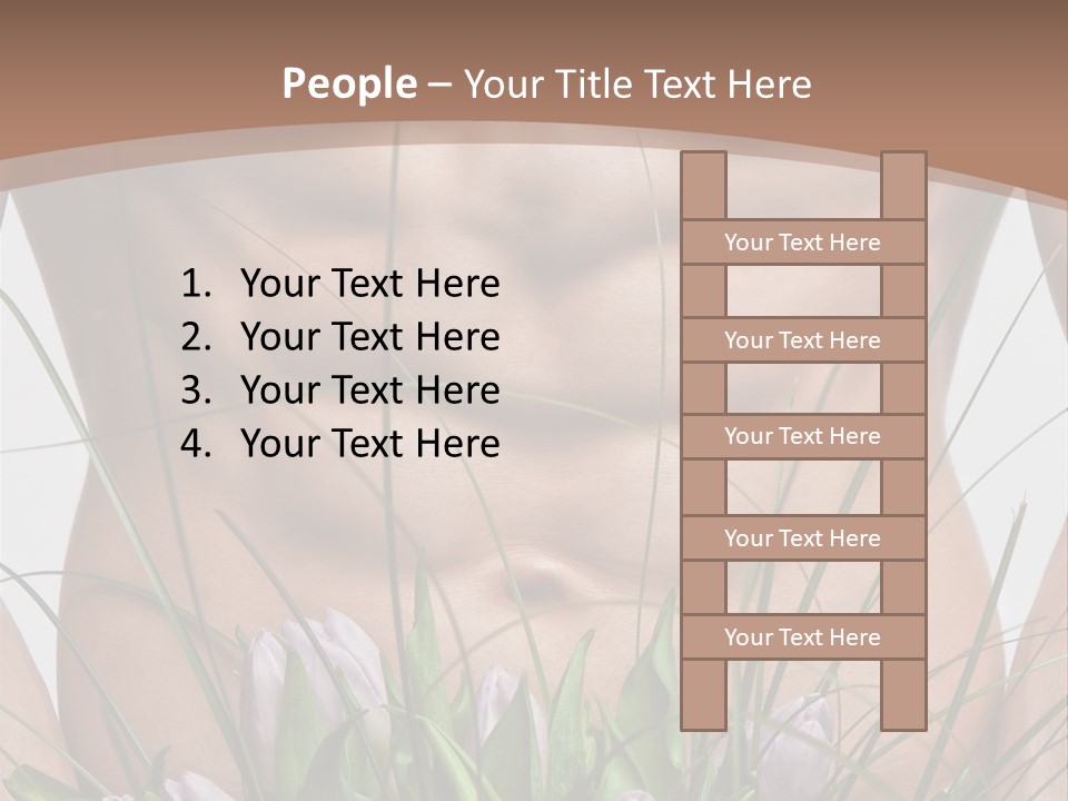 Man With Flowers PowerPoint Template