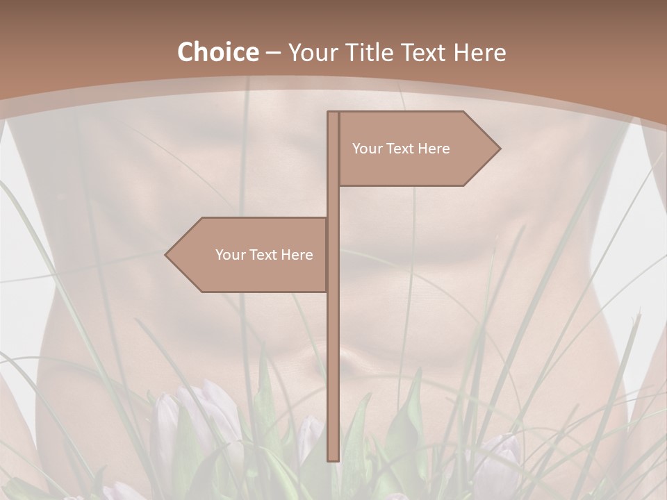 Man With Flowers PowerPoint Template