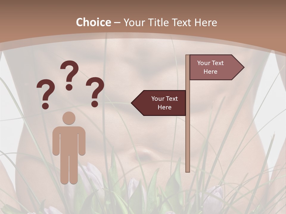 Man With Flowers PowerPoint Template