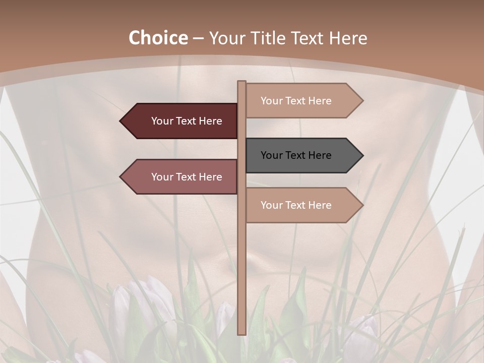 Man With Flowers PowerPoint Template