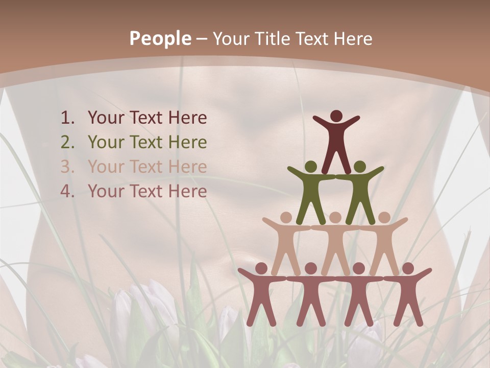 Man With Flowers PowerPoint Template