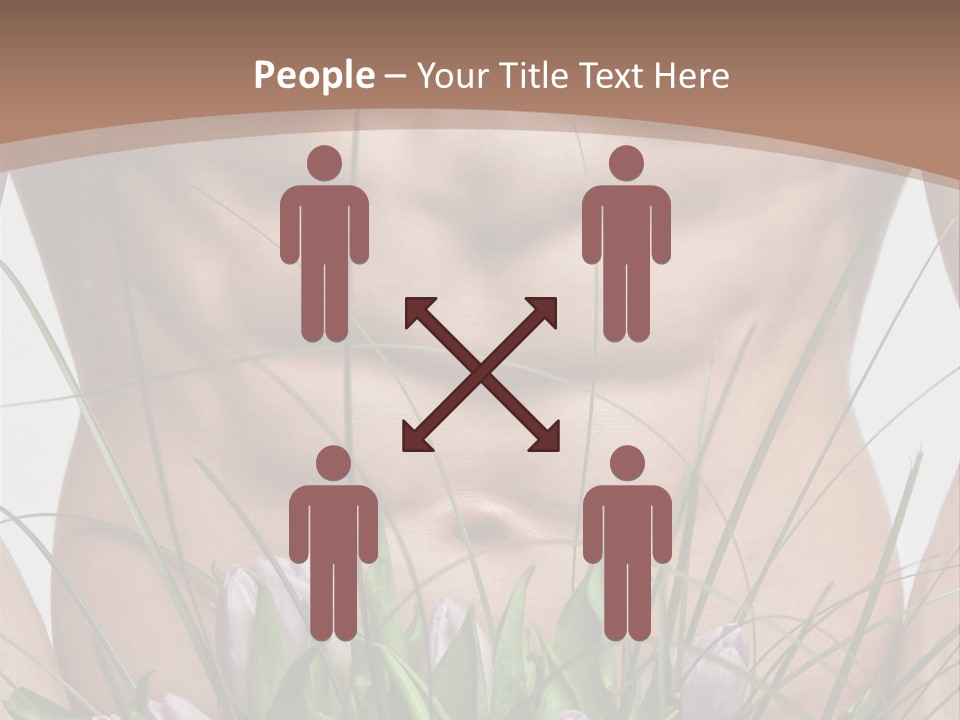 Man With Flowers PowerPoint Template