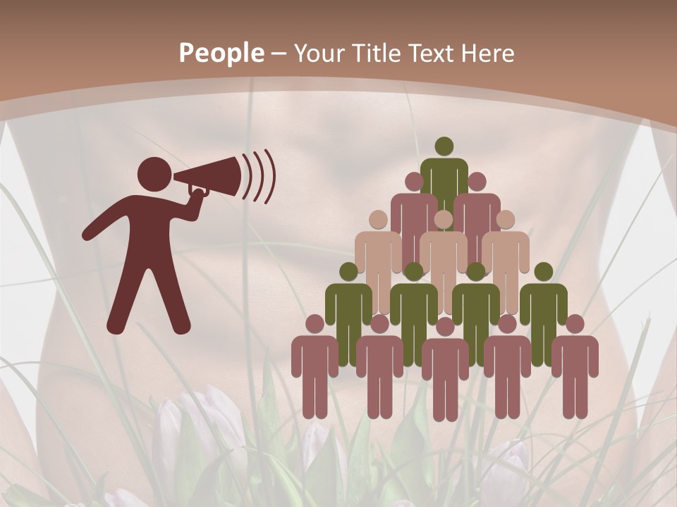 Man With Flowers PowerPoint Template