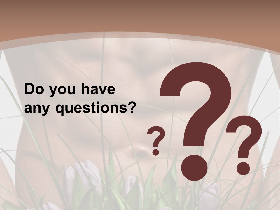 Man With Flowers PowerPoint Template