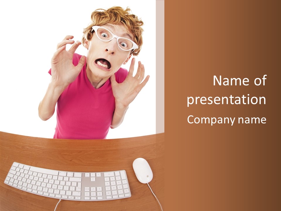 Computer Panic PowerPoint Template