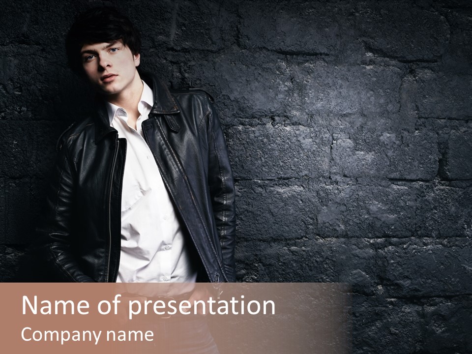 Leather Jackets India PowerPoint Template