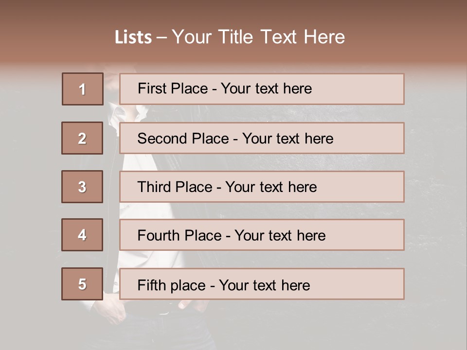 Leather Jackets India PowerPoint Template