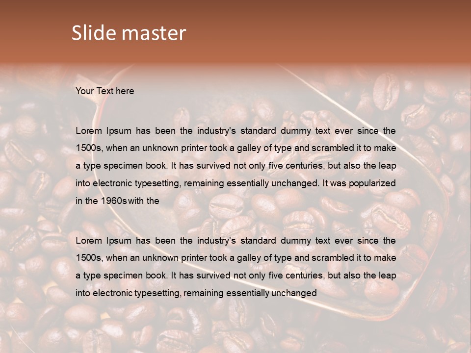 Coffee Beans Scoop PowerPoint Template
