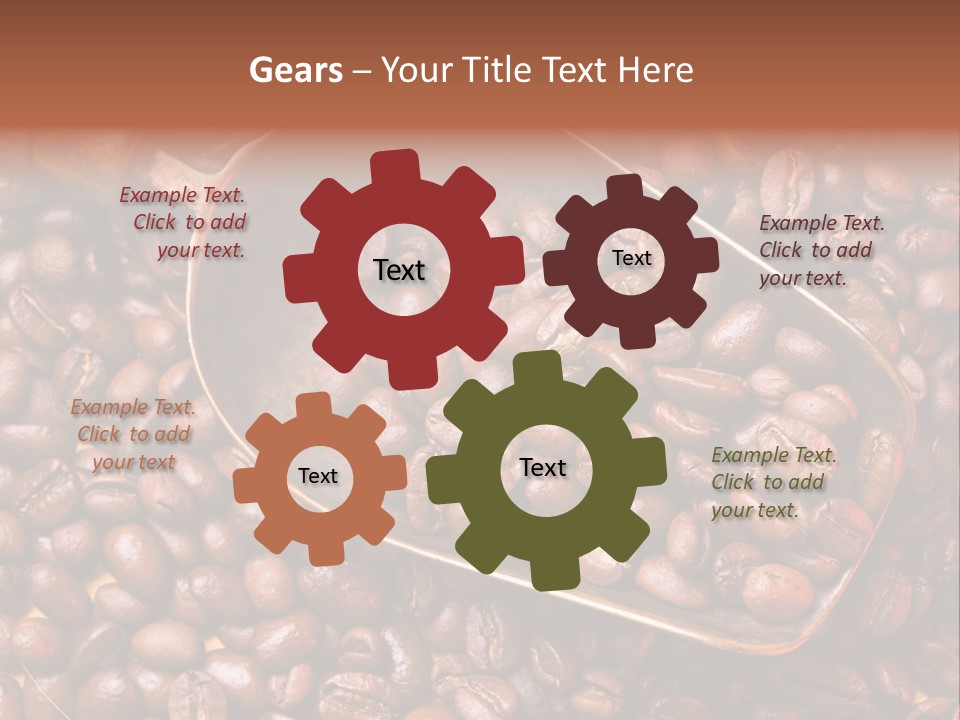 Coffee Beans Scoop PowerPoint Template