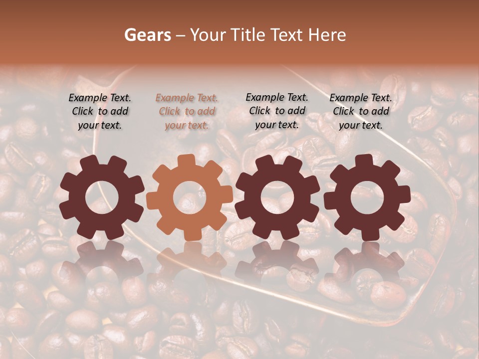 Coffee Beans Scoop PowerPoint Template