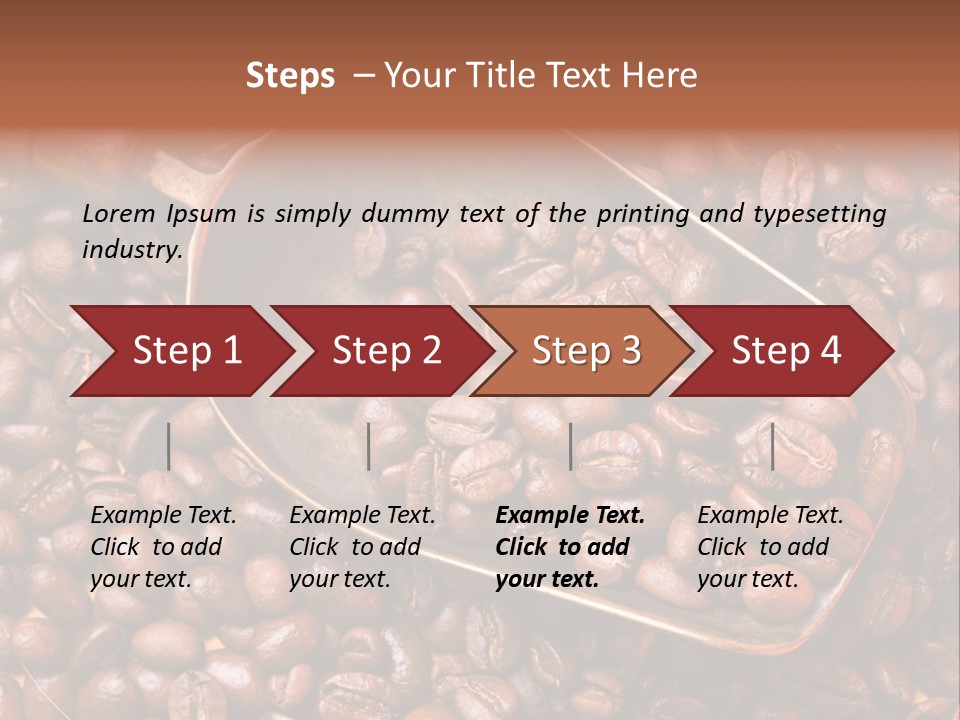 Coffee Beans Scoop PowerPoint Template