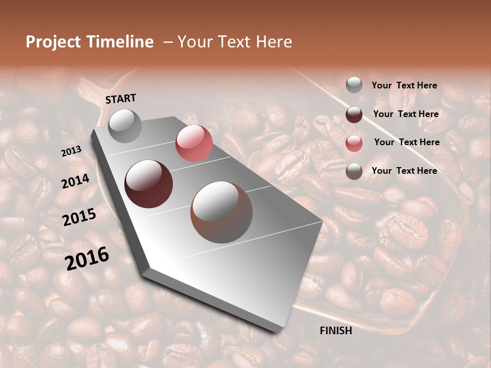 Coffee Beans Scoop PowerPoint Template