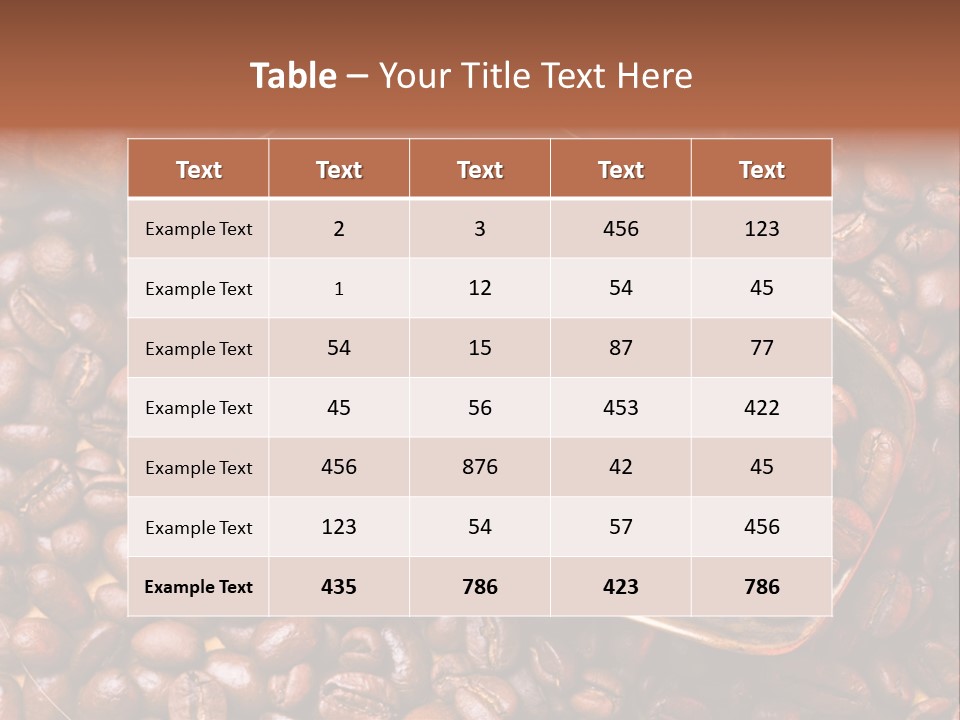 Coffee Beans Scoop PowerPoint Template