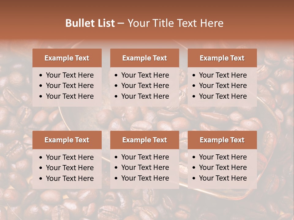 Coffee Beans Scoop PowerPoint Template