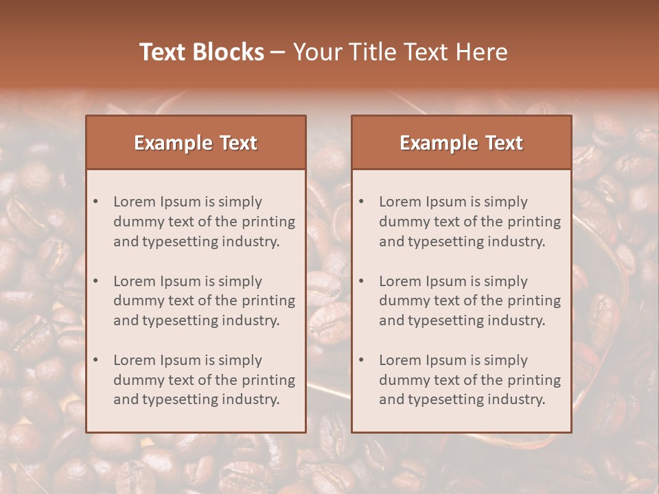 Coffee Beans Scoop PowerPoint Template