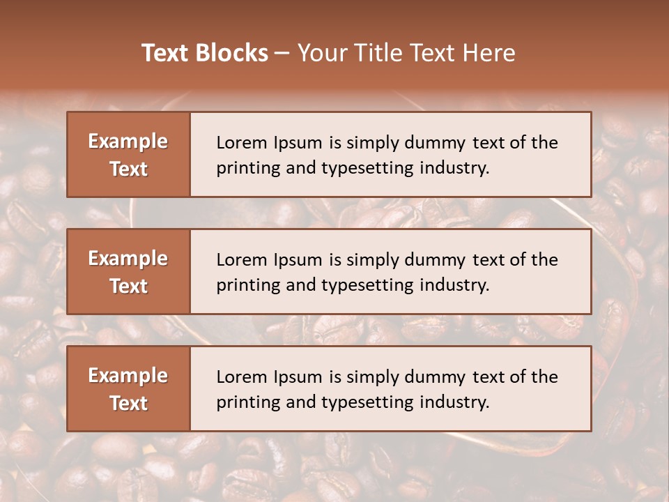 Coffee Beans Scoop PowerPoint Template