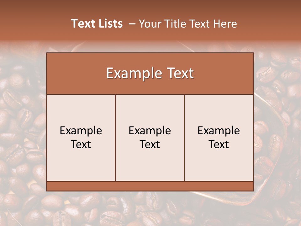 Coffee Beans Scoop PowerPoint Template