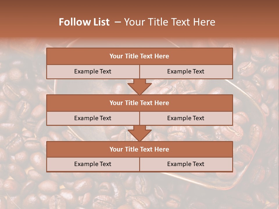 Coffee Beans Scoop PowerPoint Template