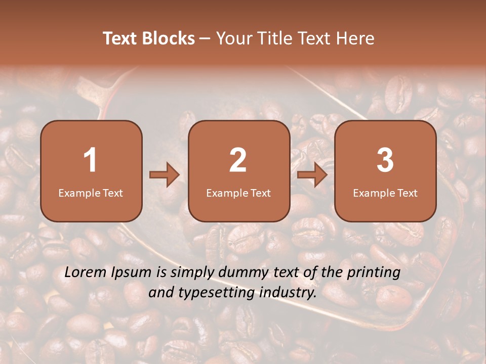 Coffee Beans Scoop PowerPoint Template