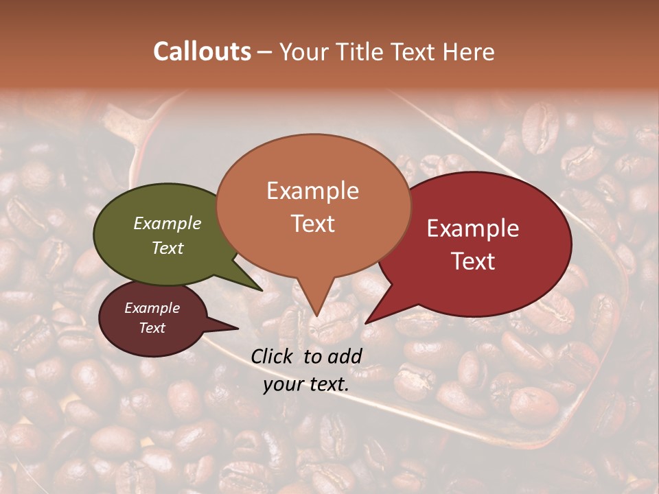 Coffee Beans Scoop PowerPoint Template