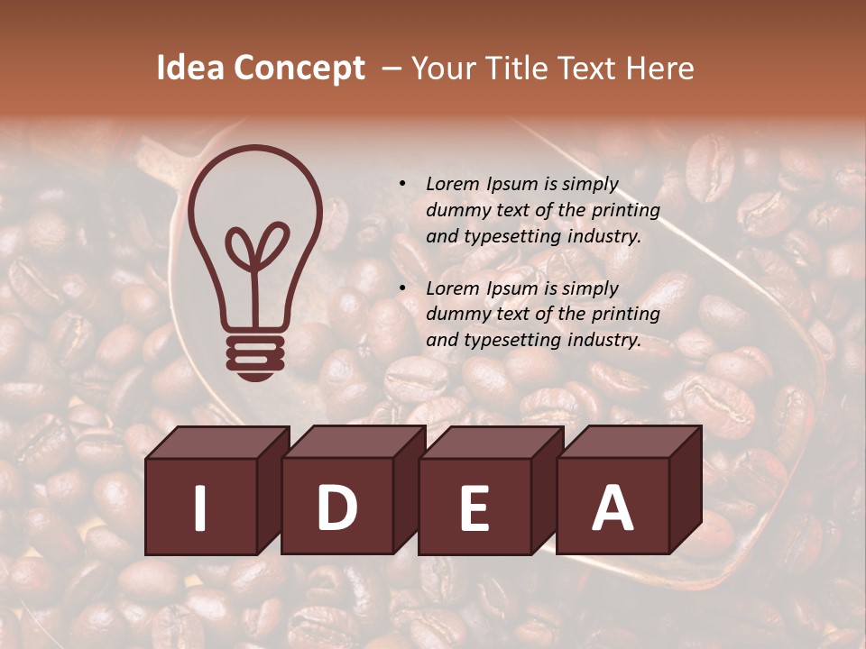 Coffee Beans Scoop PowerPoint Template