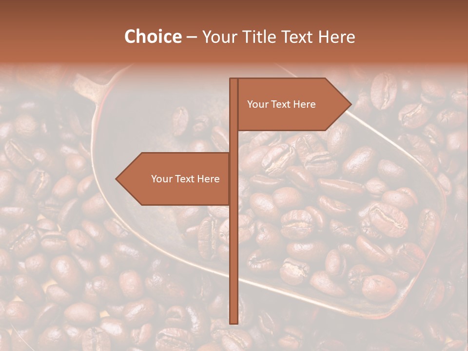 Coffee Beans Scoop PowerPoint Template