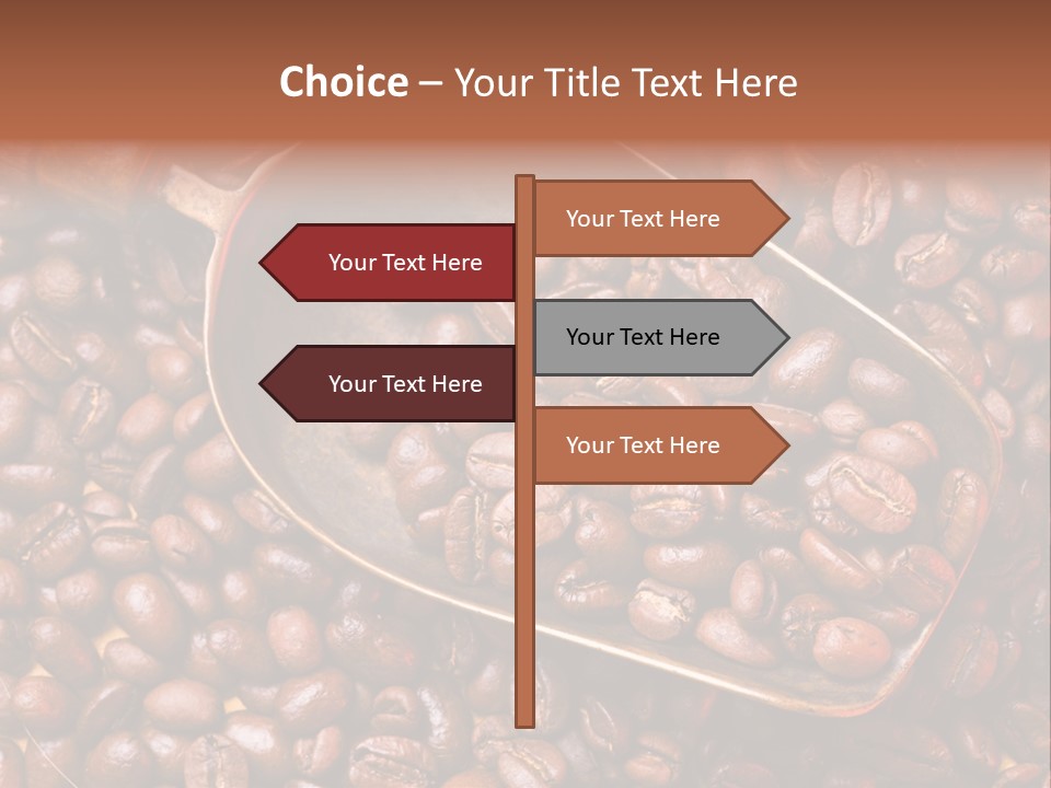 Coffee Beans Scoop PowerPoint Template