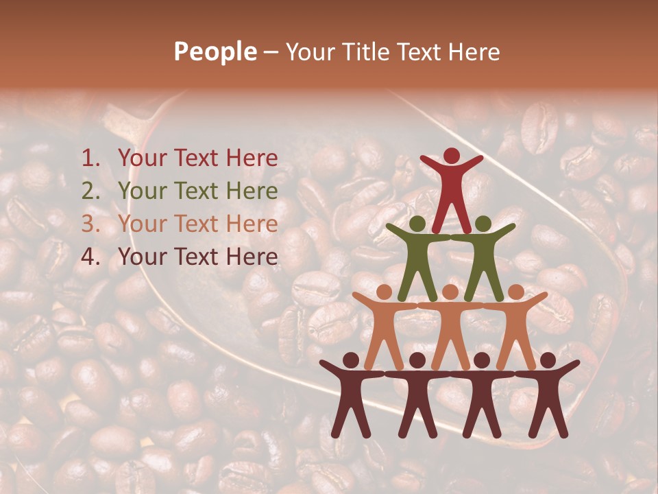 Coffee Beans Scoop PowerPoint Template