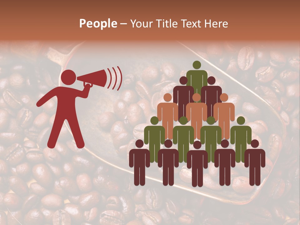 Coffee Beans Scoop PowerPoint Template