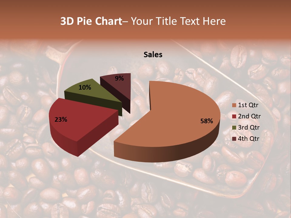 Coffee Beans Scoop PowerPoint Template