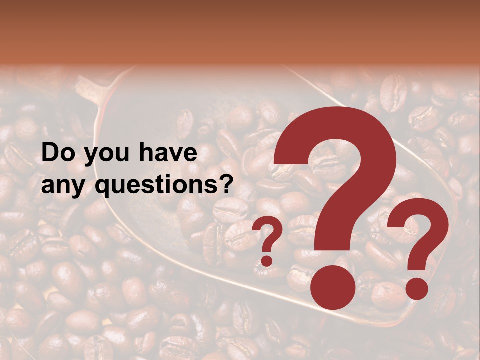 Coffee Beans Scoop PowerPoint Template